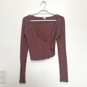 ⭐️3 for $30⭐️ Wrap Top - Dusty Rose